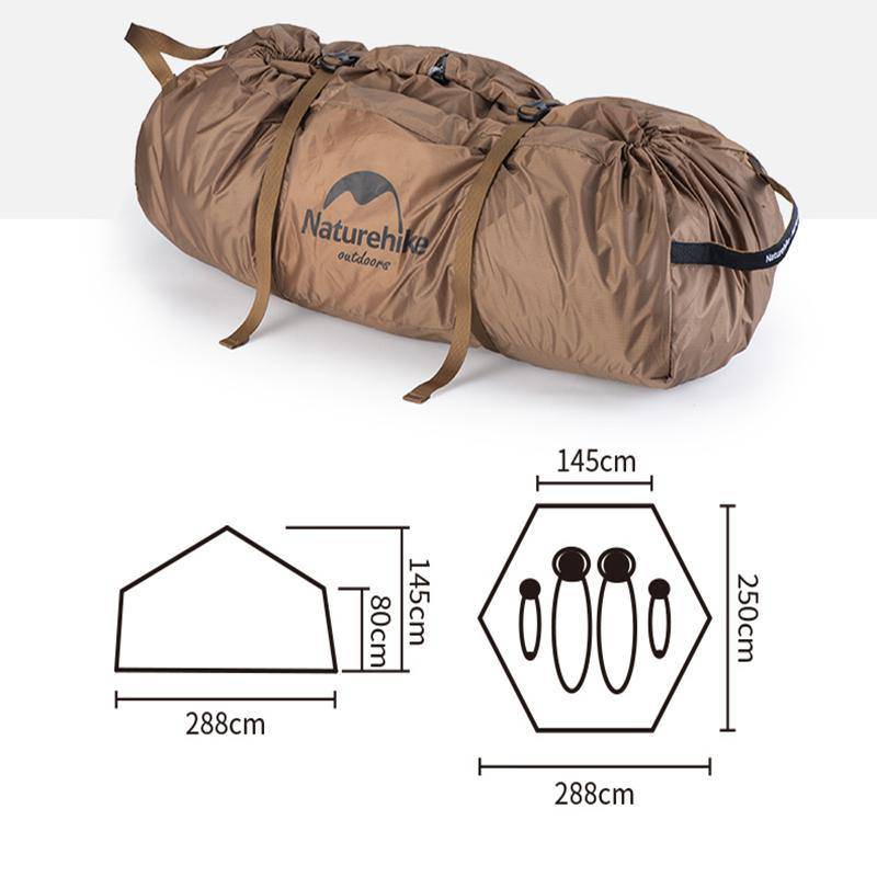 Naturehike MG Hexagonal Yurt Camping Tent - HUNTING CASE