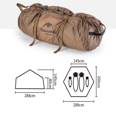 Naturehike MG Hexagonal Yurt Camping Tent - HUNTING CASE