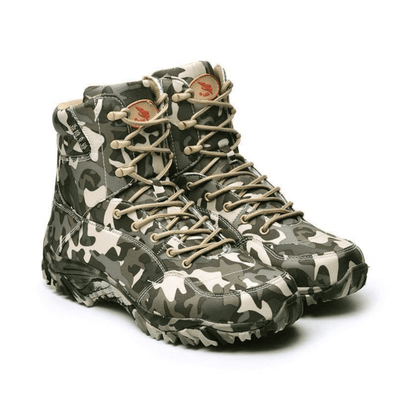 Camouflage Mountaineering Boots for Men's Outdoor Adventures - HUNTING CASE