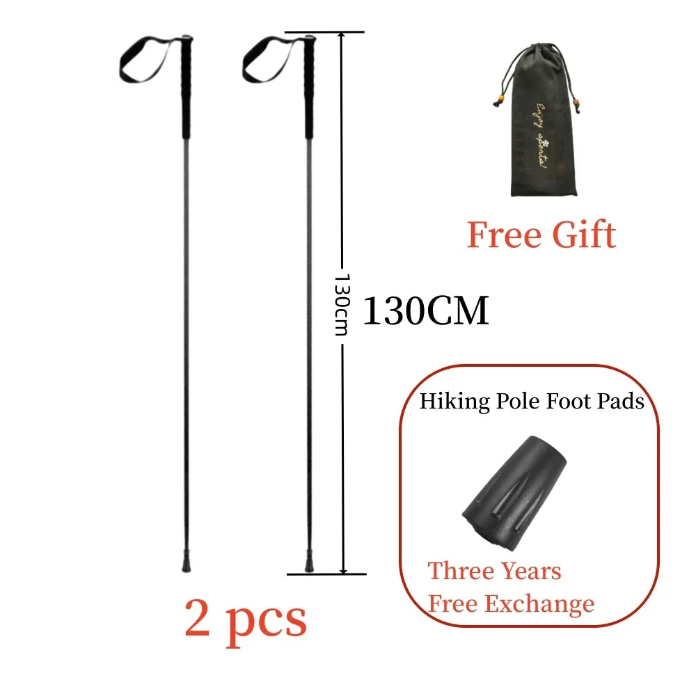 115g Ultra-Light Carbon Folding Trekking Pole: Collapsible Hiking Stick - HUNTING CASE