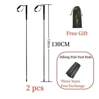 115g Ultra-Light Carbon Folding Trekking Pole: Collapsible Hiking Stick - HUNTING CASE