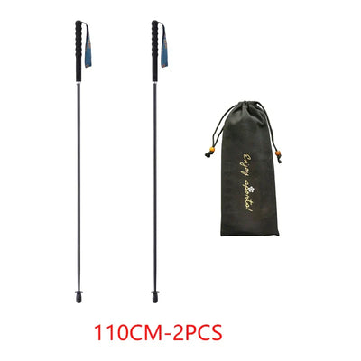 Ultra-Light Foldable Carbon Fiber Trekking Poles: Hiking & Climbing Sticks - HUNTING CASE