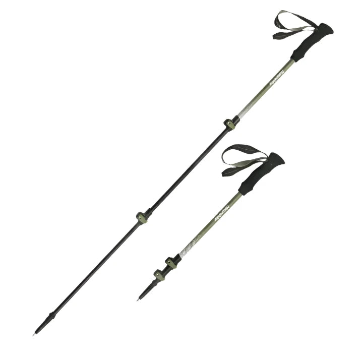 Ultralight 3K Carbon Fiber Telescopic Hiking Stick: 3-Section Pole - HUNTING CASE