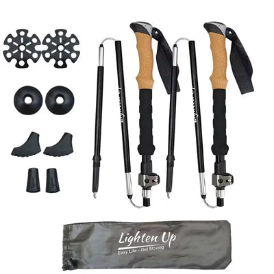 Ultra-Light Telescopic Carbon Fiber Trekking Pole for Mountaineering - HUNTING CASE