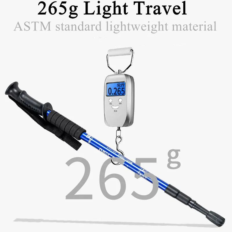 Ultralight Aluminum Trekking Poles: Adjustable Nordic Walking Sticks - HUNTING CASE