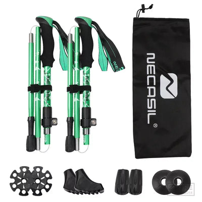 2pcs Collapsible Trekking Poles for Nordic Walking & Hiking - HUNTING CASE