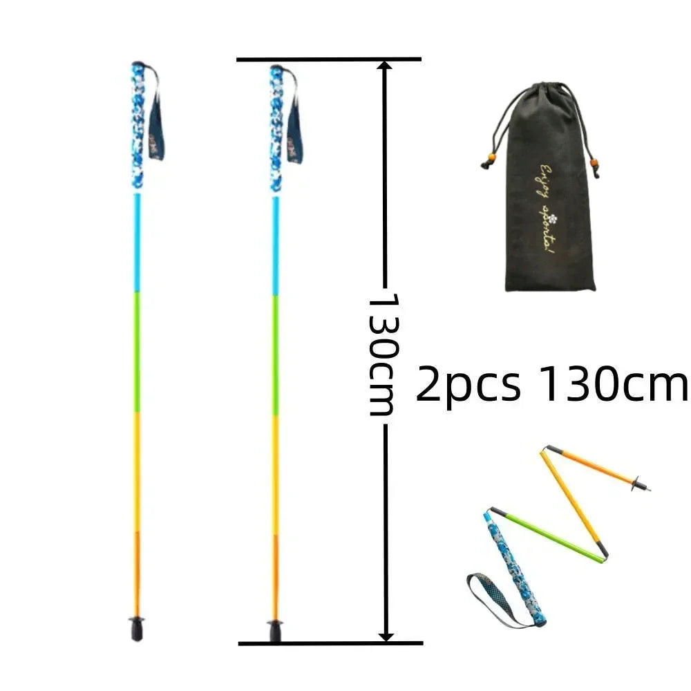 Ultra-Light Foldable Carbon Fiber Trekking Poles: Hiking & Climbing Sticks - HUNTING CASE