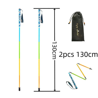 Ultra-Light Foldable Carbon Fiber Trekking Poles: Hiking & Climbing Sticks - HUNTING CASE