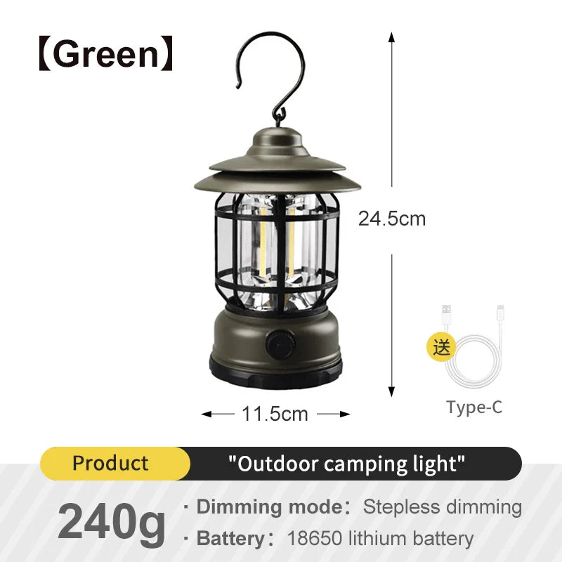 Retro Portable Camping Lantern - HUNTING CASE