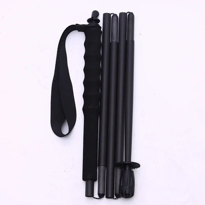 Folding Ultra-Light Carbon Fiber Hiking Poles: 5-Section Trekking Sticks - HUNTING CASE