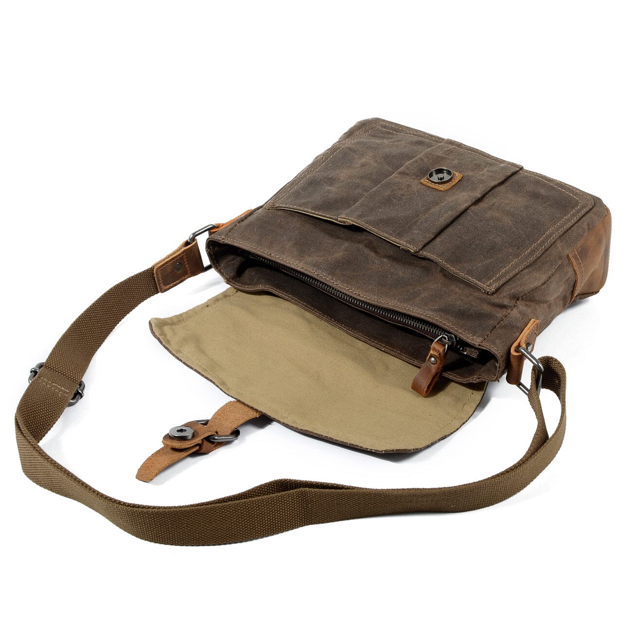 Durable Small Canvas Messenger Bag for Men - HUNTING CASE