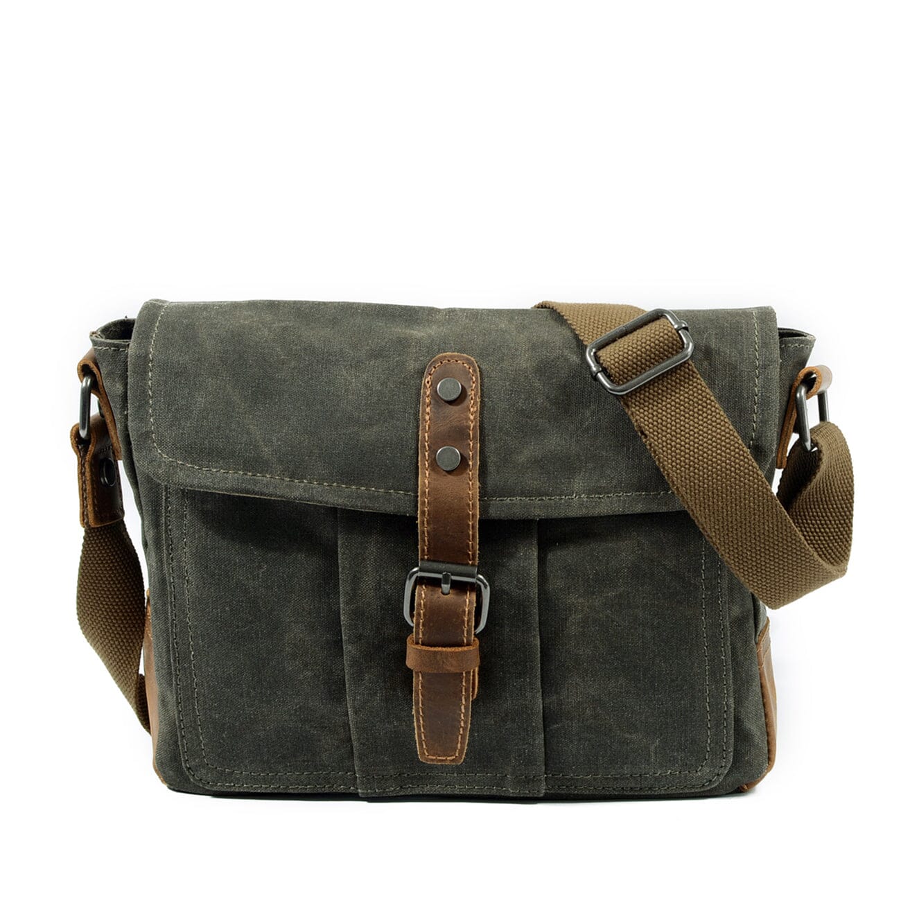 Durable Small Canvas Messenger Bag for Men - HUNTING CASE