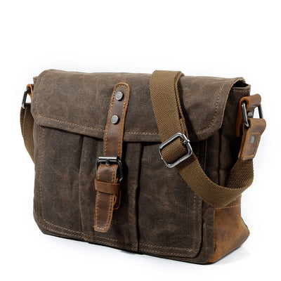 Durable Small Canvas Messenger Bag for Men - HUNTING CASE