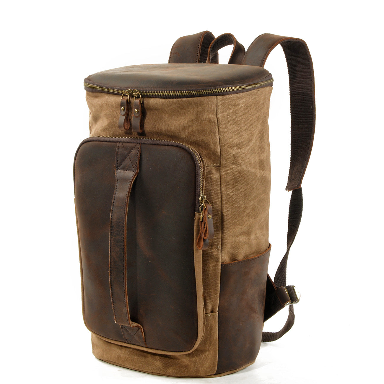 Durable Vintage Canvas Rucksack with Easy Access and Retro Charm - HUNTING CASE