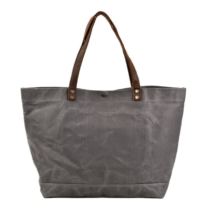 Compact Waxed Canvas Tote Bags for Daily Essentials - HUNTING CASE