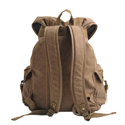 Rugged Military Canvas Backpack with Multiple Pockets - HUNTING CASE