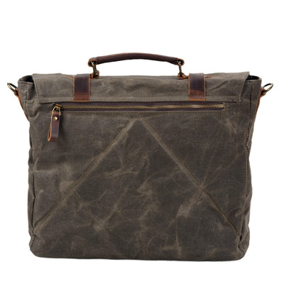 Timeless Canvas and Leather Messenger Bag - HUNTING CASE