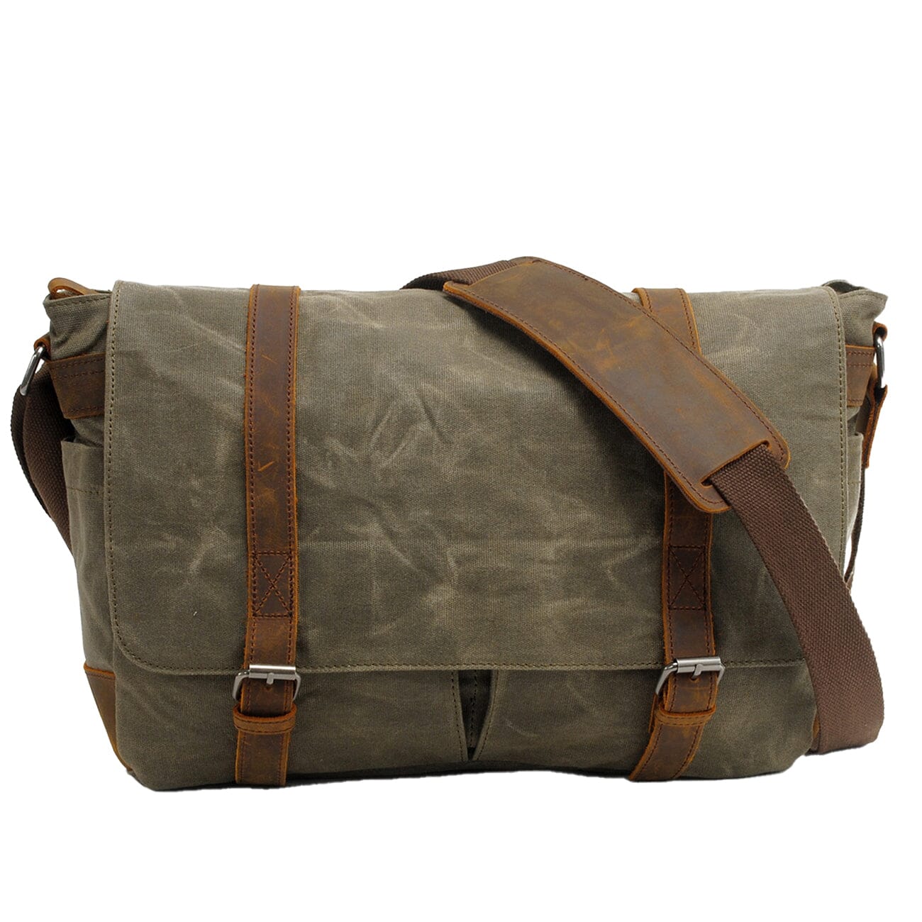 Canvas Laptop Messenger Bag Handcrafted - HUNTING CASE