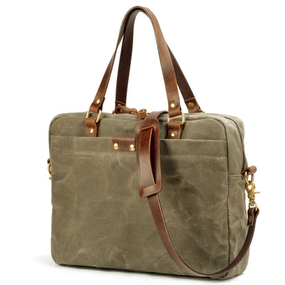 Canvas Messenger Bag with Adjustable Strap - HUNTING CASE