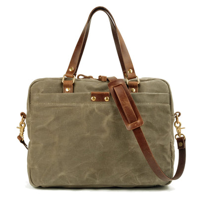 Canvas Messenger Bag with Adjustable Strap - HUNTING CASE