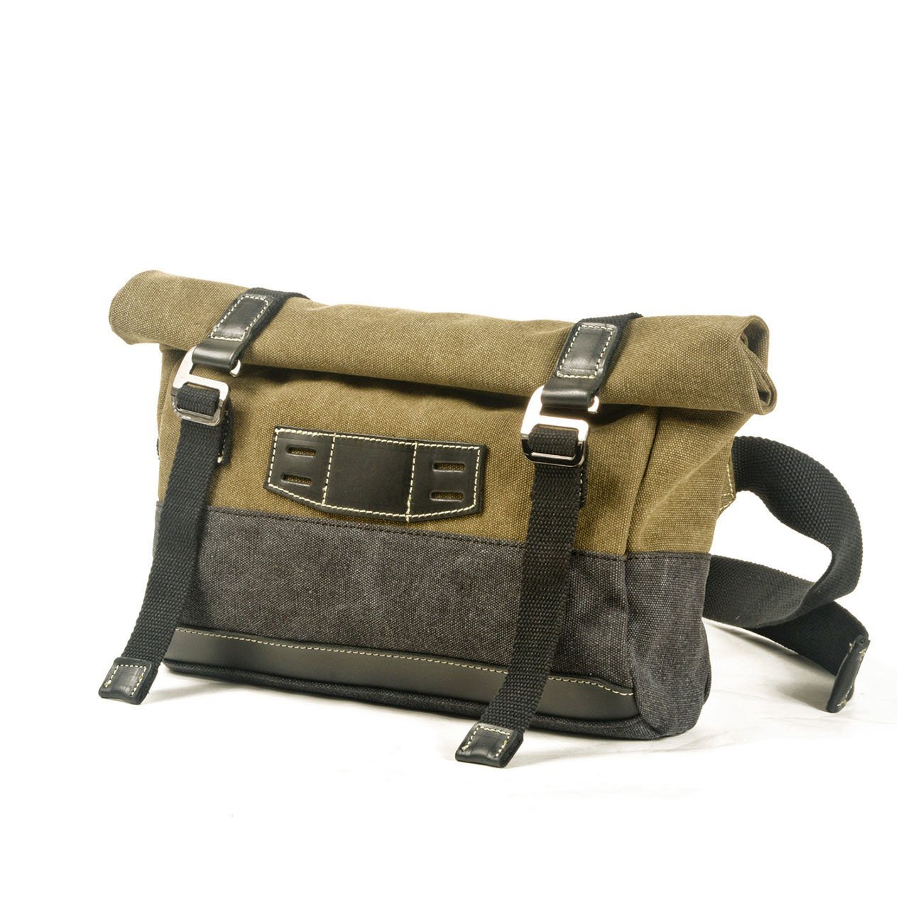 Retro Canvas Leather Bicycle Crossbody Bag - HUNTING CASE