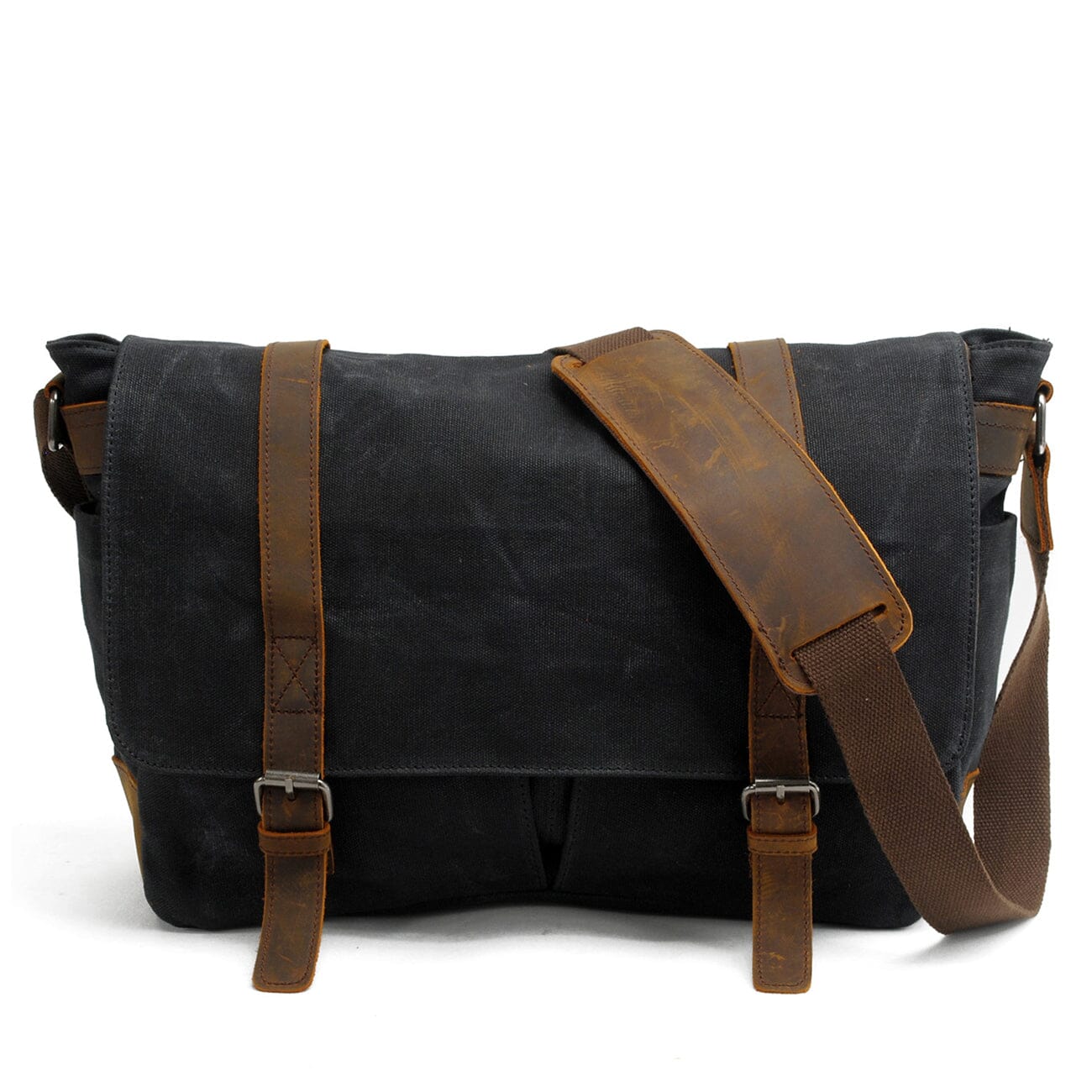 Canvas Laptop Messenger Bag Handcrafted - HUNTING CASE