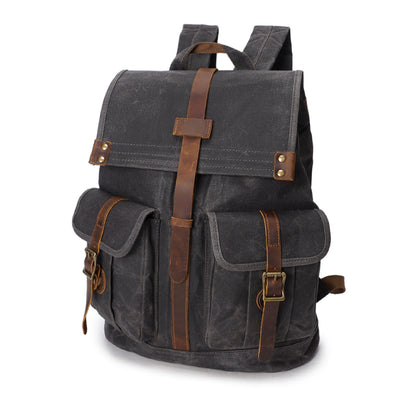 Stylish Vintage Rucksack with Durable Fabric and Timeless Appeal - HUNTING CASE