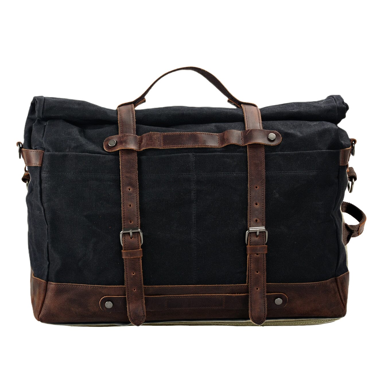 Classic Waxed Canvas Duffle Bag with Crazy Horse Leather - HUNTING CASE