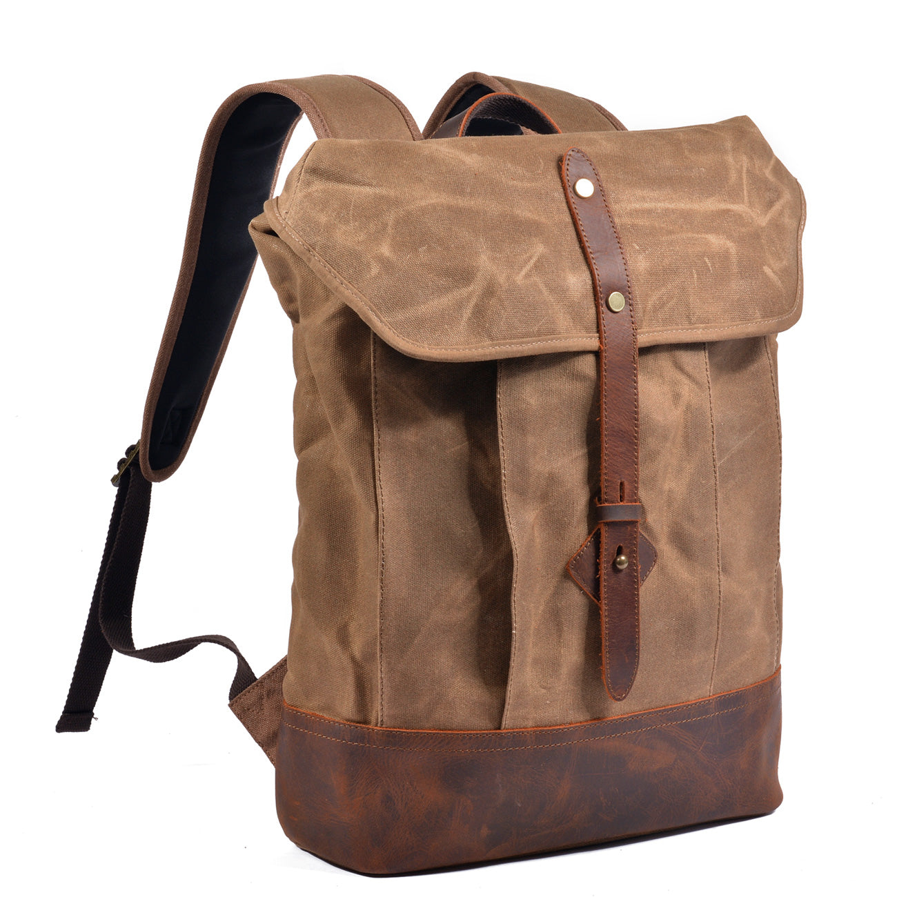 Classic Wax Canvas Backpack for Urban and Outdoor Use - HUNTING CASE