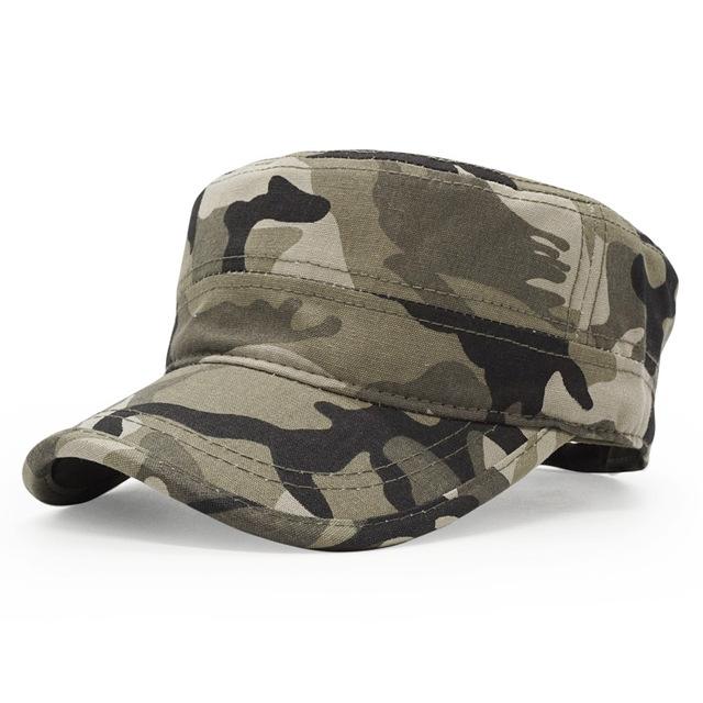 Camouflage Flat Top Dad Hat - HUNTING CASE