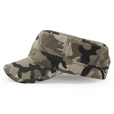 Camouflage Flat Top Dad Hat - HUNTING CASE