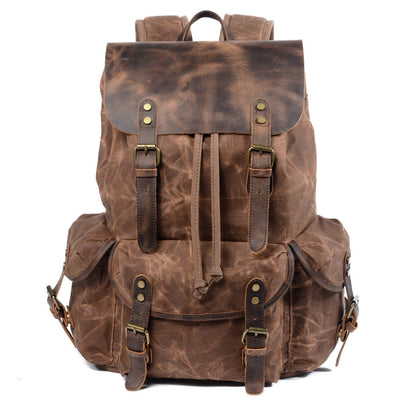 Canvas Leather Backpack | MALMÖ - HUNTING CASE