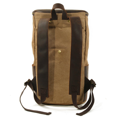 Durable Vintage Canvas Rucksack with Easy Access and Retro Charm - HUNTING CASE