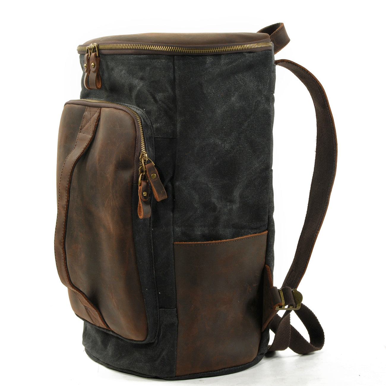 Durable Vintage Canvas Rucksack with Easy Access and Retro Charm - HUNTING CASE