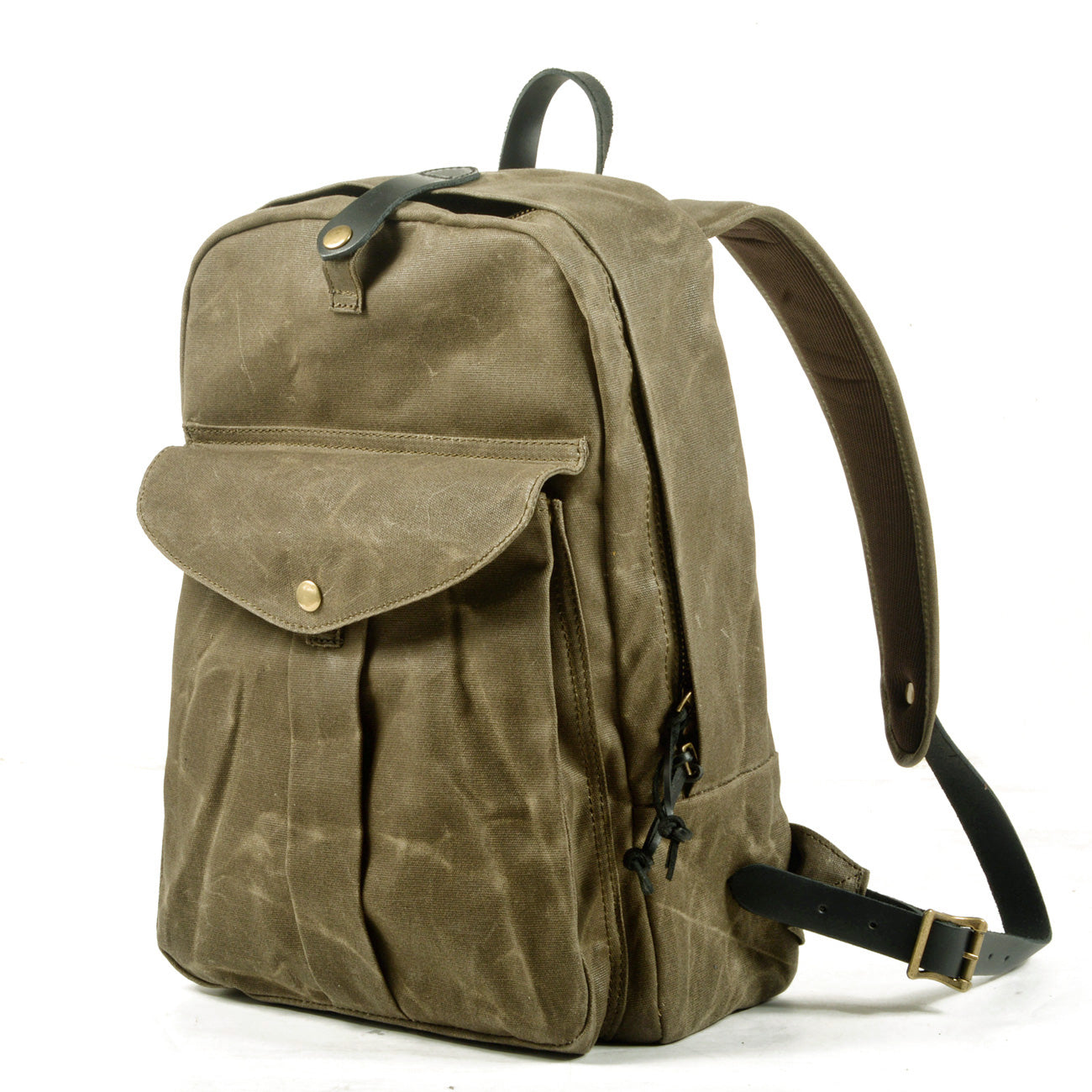 Classic Canvas Backpack with Adjustable Straps and Front Pocket - HUNTING CASE