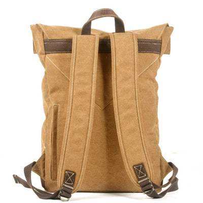 Stylish Waxed Cotton Backpack for Urban and Outdoor Use - HUNTING CASE