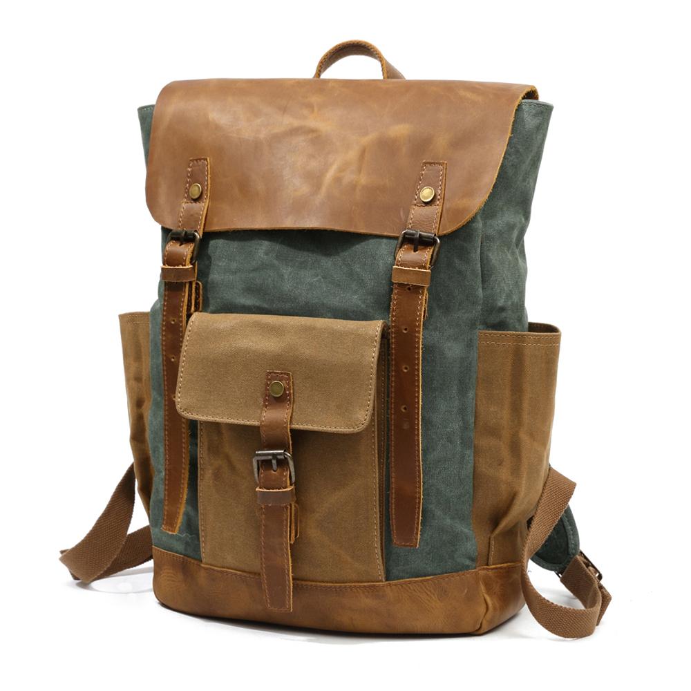 Elegant Vintage Laptop Backpack with Easy Access and Vintage Appeal - HUNTING CASE