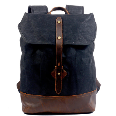 Classic Wax Canvas Backpack for Urban and Outdoor Use - HUNTING CASE