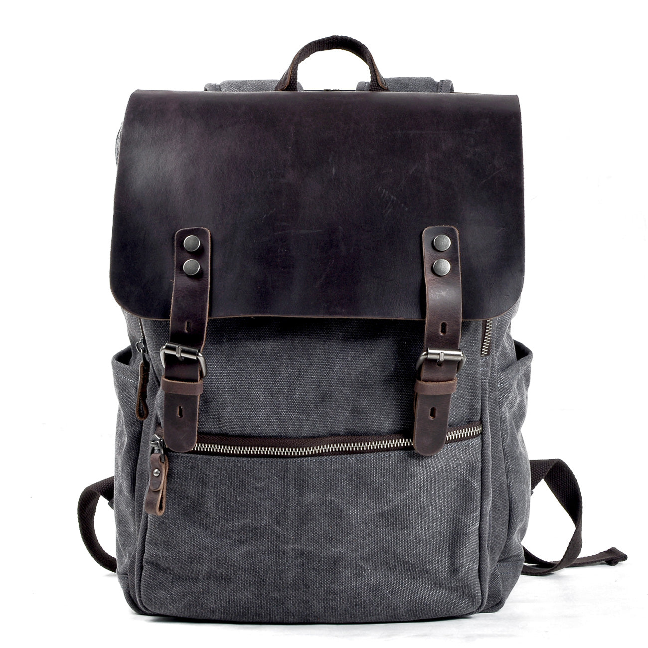 Cotton Canvas Backpack with Adjustable Straps and Multiple Pocket - HUNTING CASE