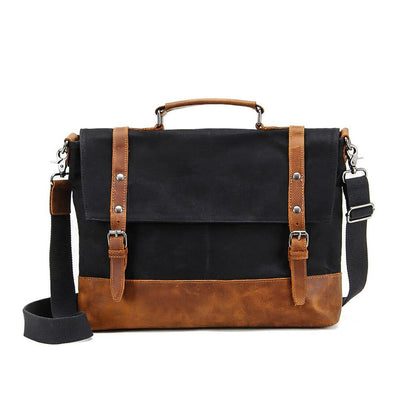 Best Durable Vintage Canvas Briefcase - HUNTING CASE