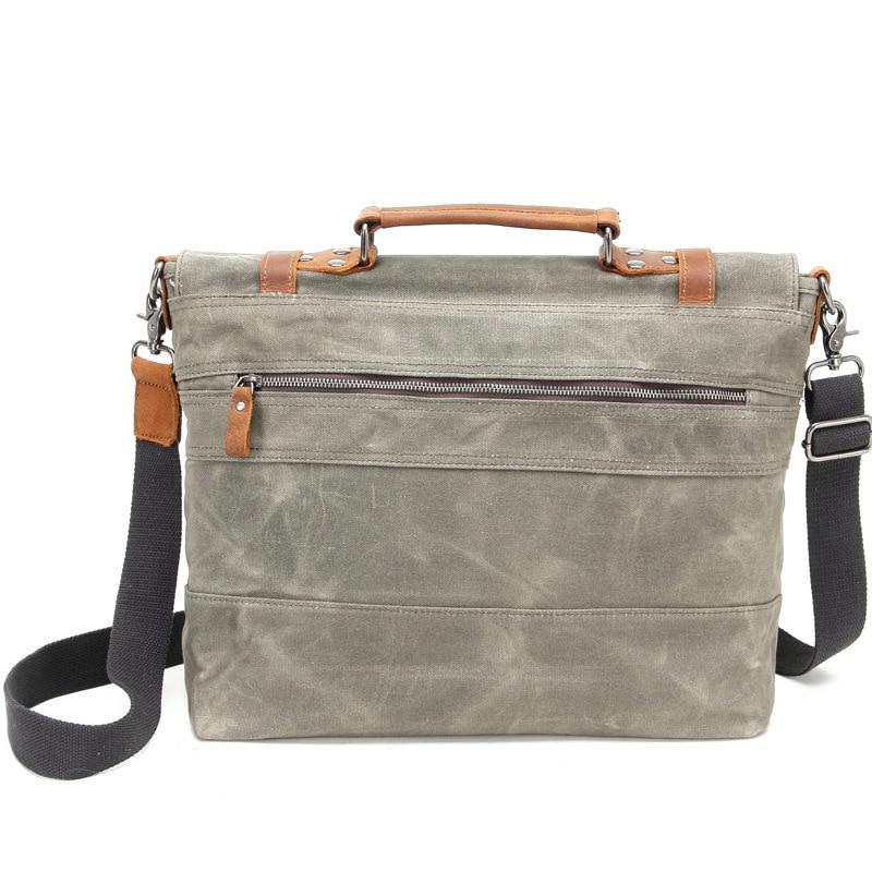 Best Durable Vintage Canvas Briefcase - HUNTING CASE