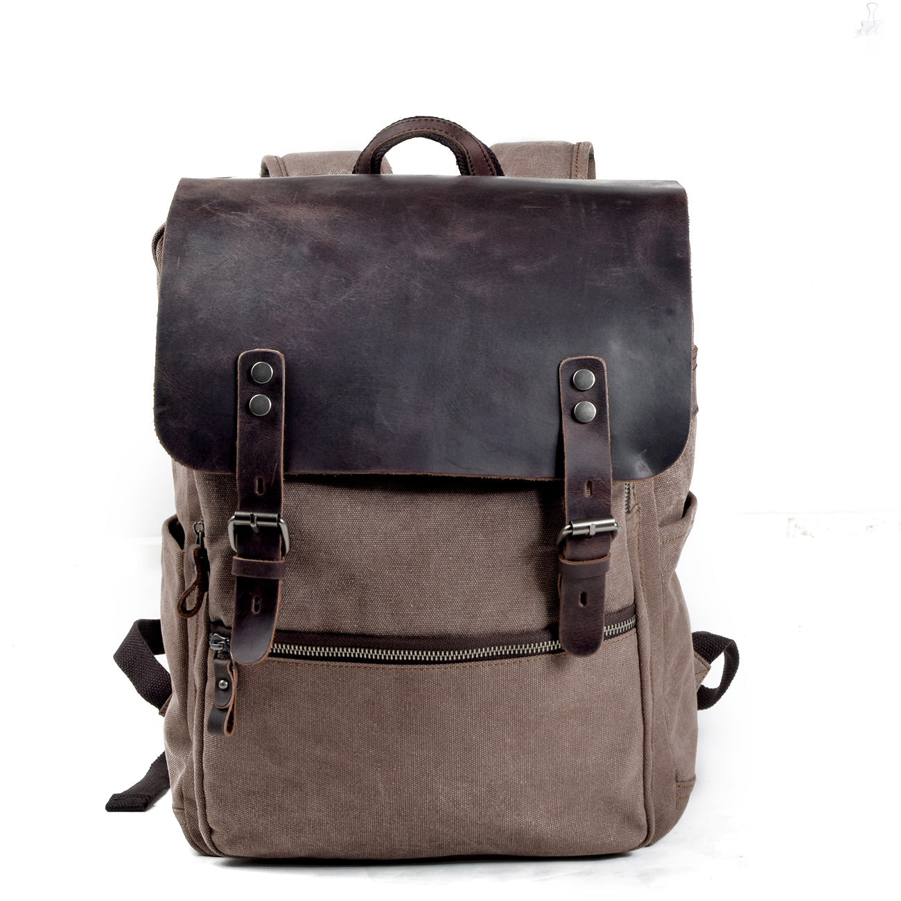 Cotton Canvas Backpack with Adjustable Straps and Multiple Pocket - HUNTING CASE