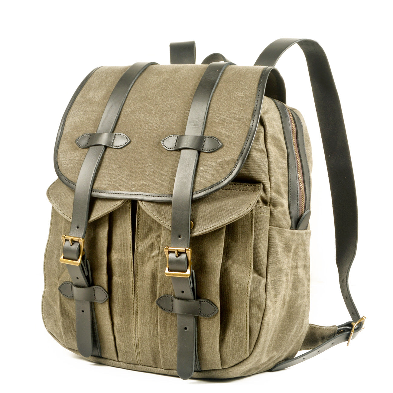 Vintage Canvas Rucksack Backpack with Adjustable Straps & Pockets - HUNTING CASE