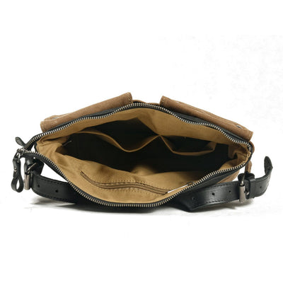 Stylish Retro Canvas Crossbody Messenger - HUNTING CASE