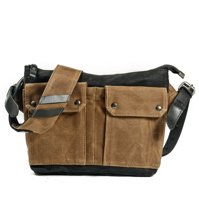 Stylish Retro Canvas Crossbody Messenger - HUNTING CASE