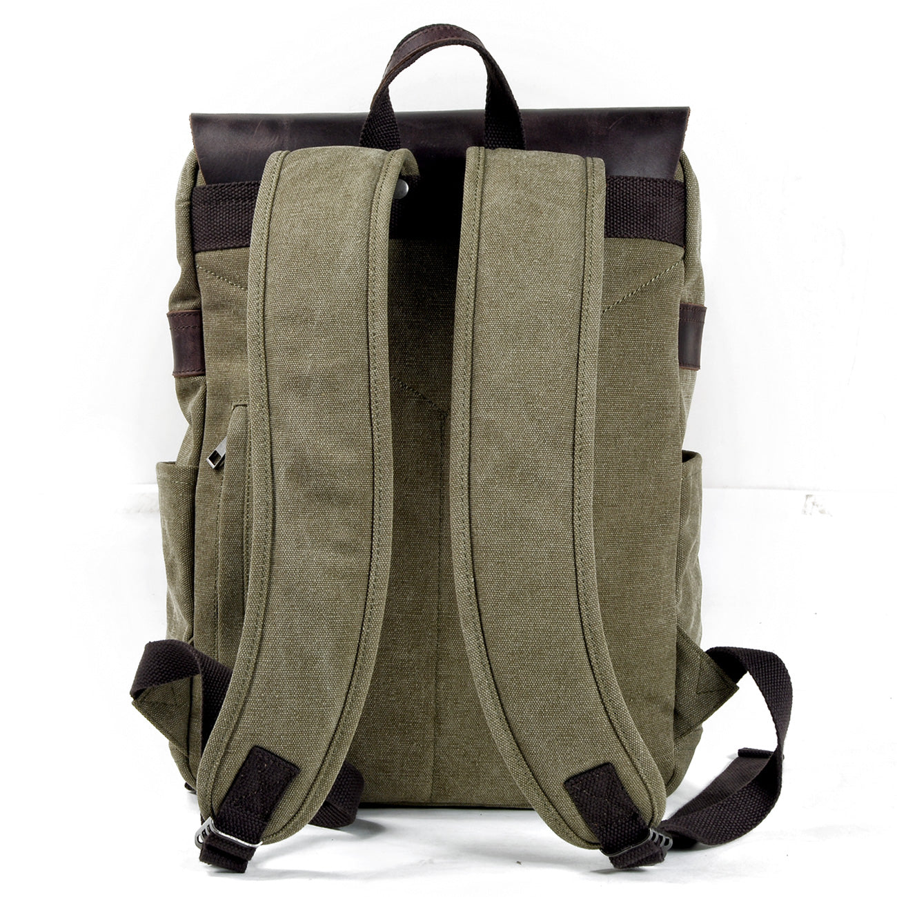 Cotton Canvas Backpack with Adjustable Straps and Multiple Pocket - HUNTING CASE