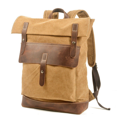 Stylish Waxed Cotton Backpack for Urban and Outdoor Use - HUNTING CASE