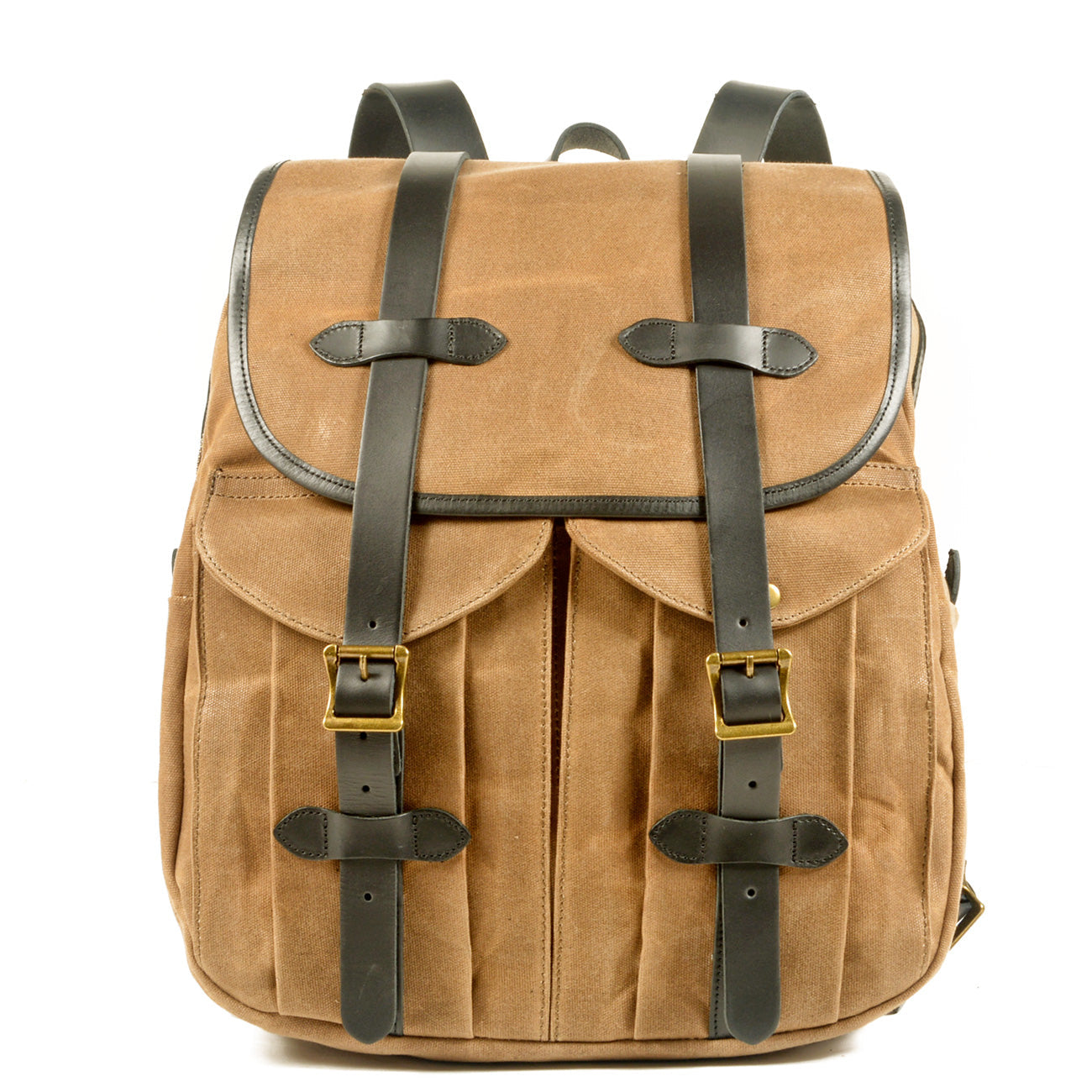 Vintage Canvas Rucksack Backpack with Adjustable Straps & Pockets - HUNTING CASE