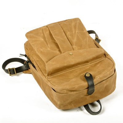 Classic Canvas Backpack with Adjustable Straps and Front Pocket - HUNTING CASE