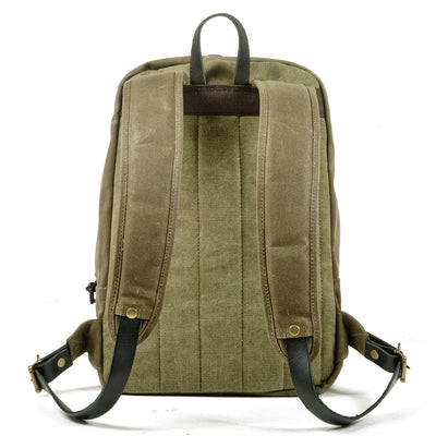 Classic Canvas Backpack with Adjustable Straps and Front Pocket - HUNTING CASE